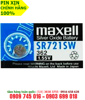 Pin Maxell SR721SW silver oxide 1.55V chính hãng Maxell Nhật